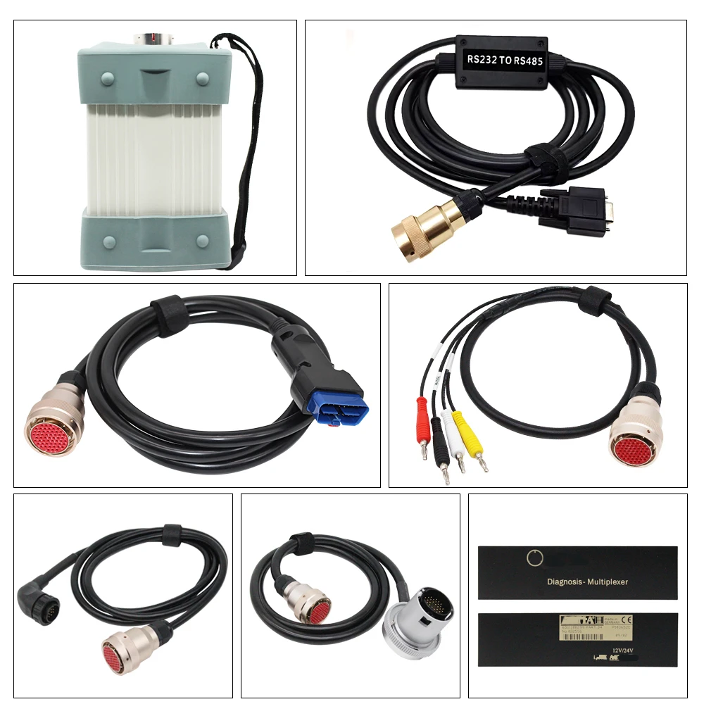 MB Star C3 SD Connect Multiplexer C4 Cars Trucks RS232 OBDII 16 PIN Cables Lan Cable 38PIN Cable 14PIN / 4PIN Adapter