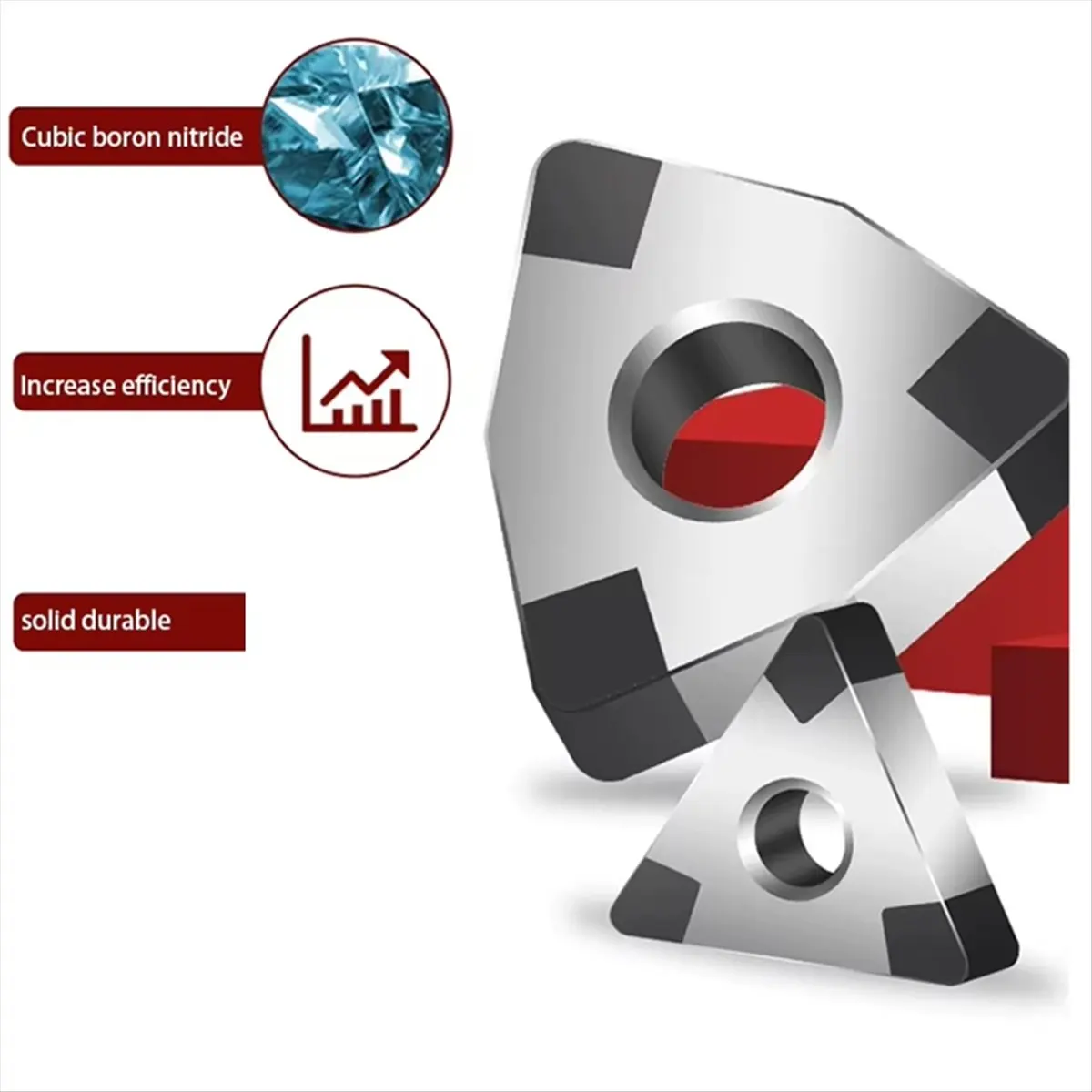 [NEW LIST] Cbn Insert TNMG160404 TNGA CNC Lathe Tool for Steel and Cast Iron Cutting, 1pc TNMG160404
