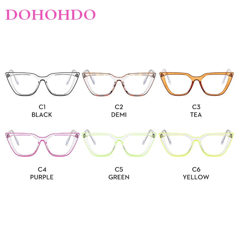 Classic Luxury Brand Designer TR90 Blue Light Cat Eye Optical Glasses For Men Women Fashion Trendy Computer Glasses For Gaming