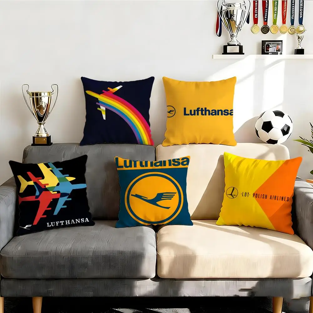 

Чехол для подушек Lufthansa, комплект из 4 шт., 50x50, 45x45, 40x40, декоративные наволочки для дивана, домашний декор