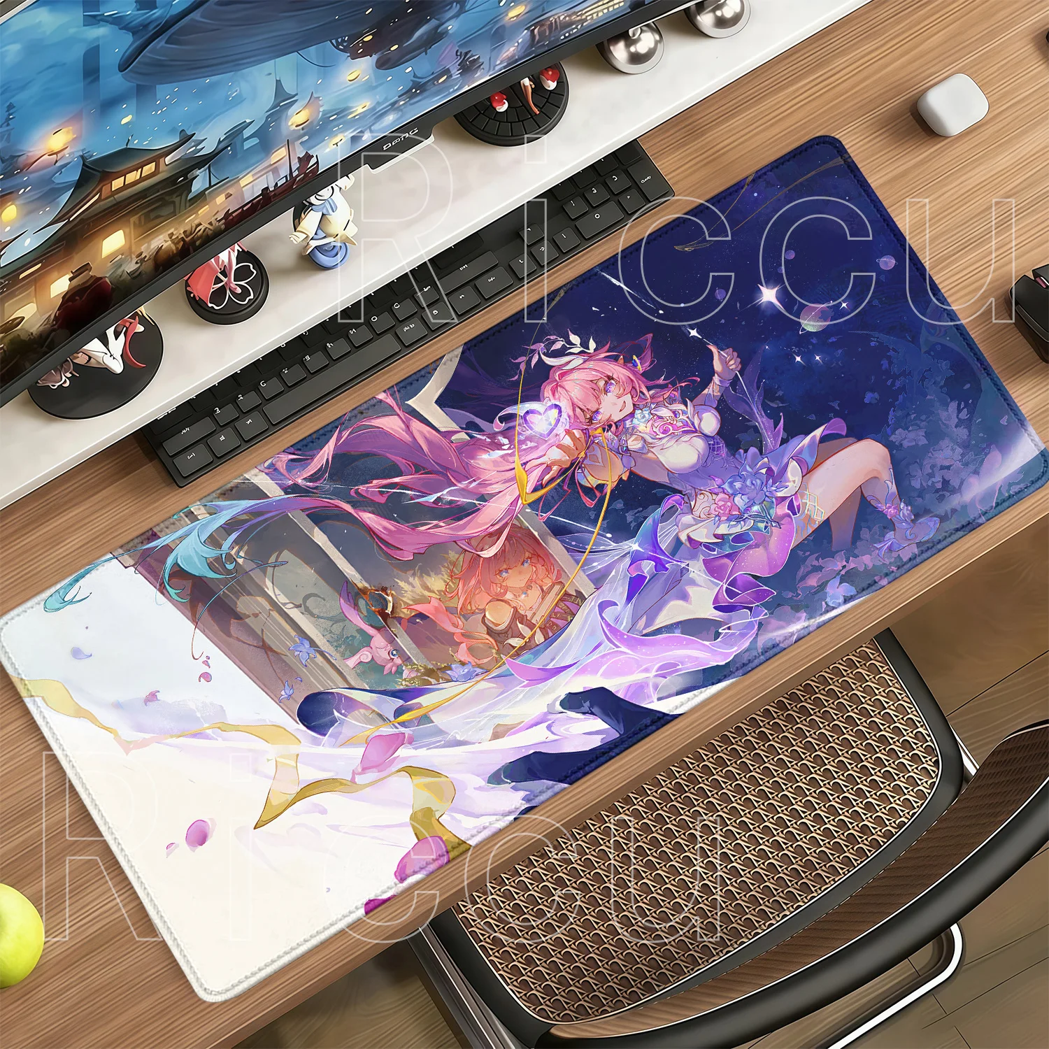 Cyrene Honkai Star Rail HSR Mouse Pad Non-slip Rubber PC Gaming HD Printing Overlock Mousepad Office Accessories Large Desk Mat