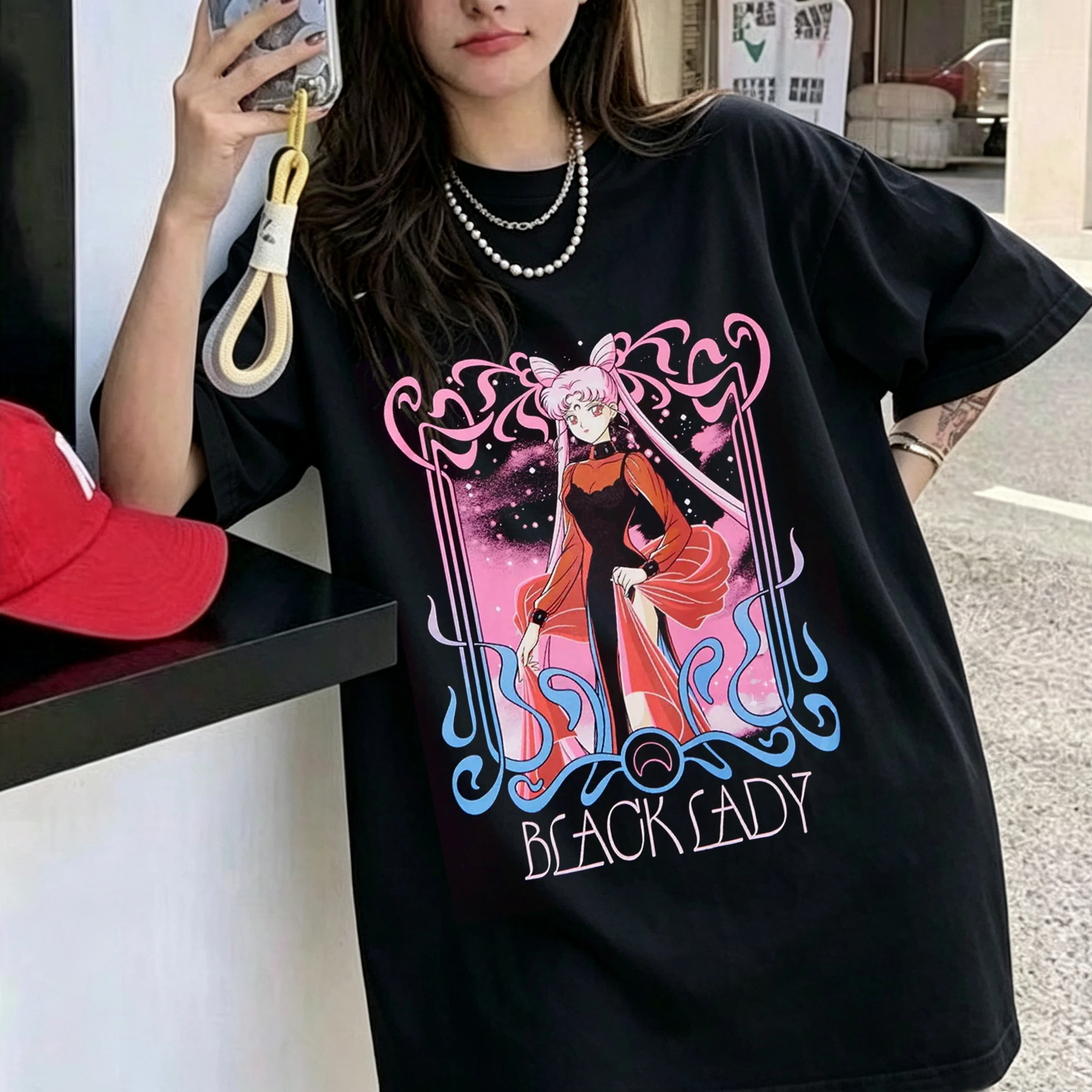 Sailor Moon Vintage Japanese Anime Graphic Cotton T Shirt 2026 Summer Men Women Streetwear Harajukju Y2K Couple Kawaii Tee Tops view 6