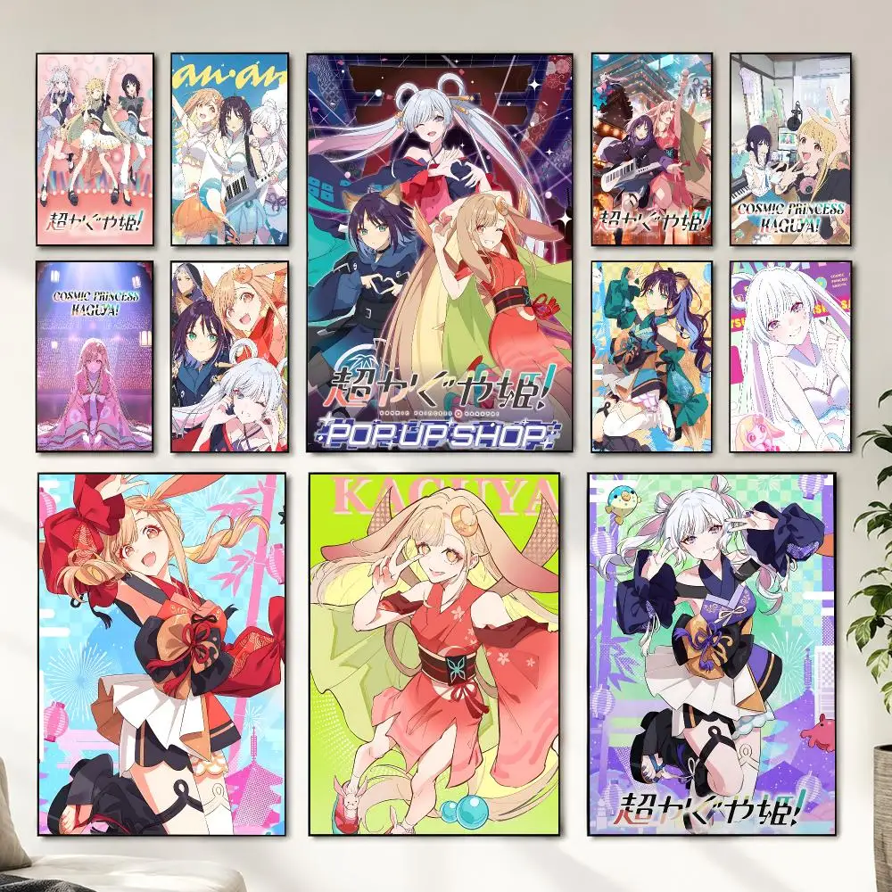Best Sale Anime C-Cosmic Princess K-Kaguya Poster Sticker Self Adhesive For Playroom Bedroom Hallway Home Wall Art Perfect Gift