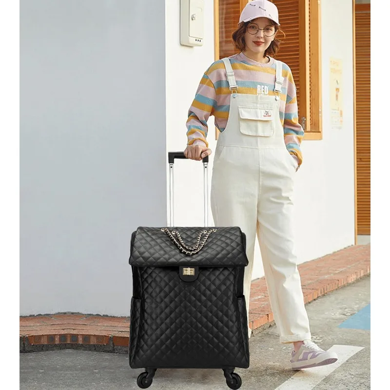 21-дюймовая кожаная нижняя часть из мягкой боковой кожи, чемоданы для ручной клади, дорожная спортивная сумка с 4-каратными вращающимися колесами