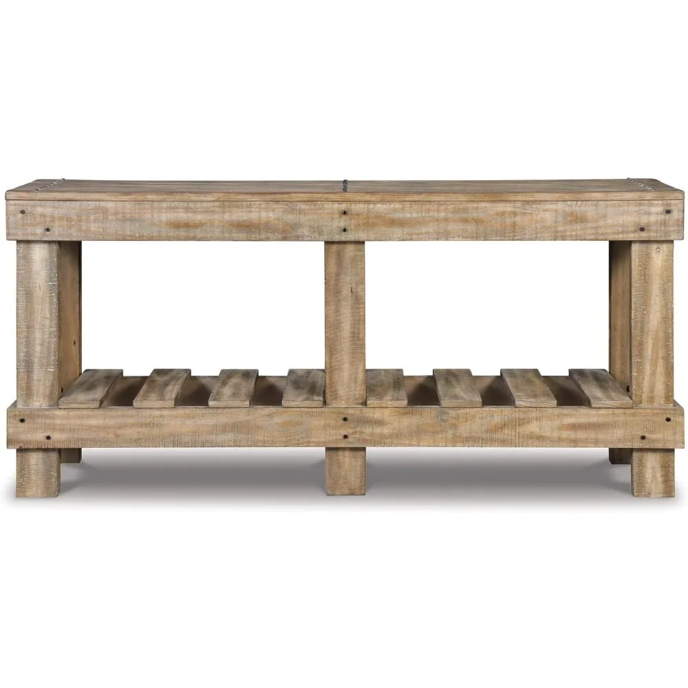 Susandeer Rustic Farmhouse Console Sofa Table, Brown