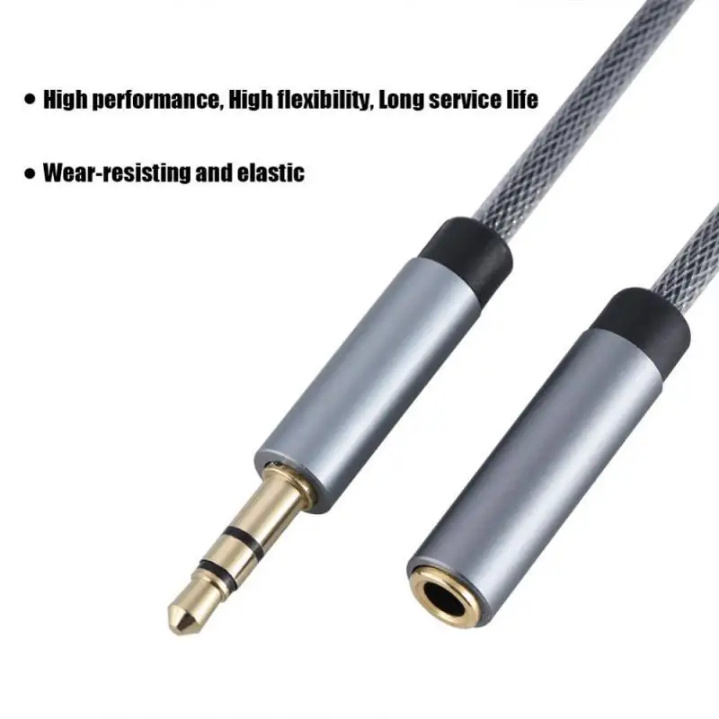 

3.5Mm Male To Female Extension Cable Audio Cable Stereo Aux Trs Cable for Earphone Phone Media Player Digital Cables Accessories