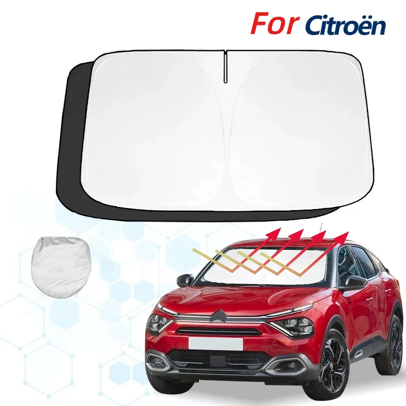For Citroen C4 Windshield Sun Shade Sunshade Sun Visor Protector Foldable Blocks UV Rays Keep Your Car Cooler