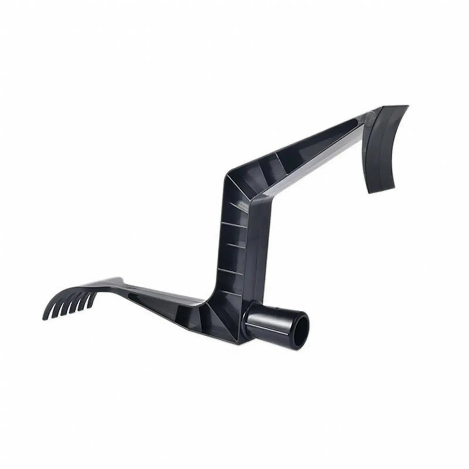 Dual End Gutter Rake Cleaner Tool for Leaves and Branches with Curved Hook for Outdoor Maintenance