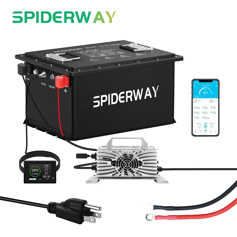 

51.2V 105Ah Golf Cart LiFePO4 Lithium Battery w/ Charger for EZGO Club Car Yamaha