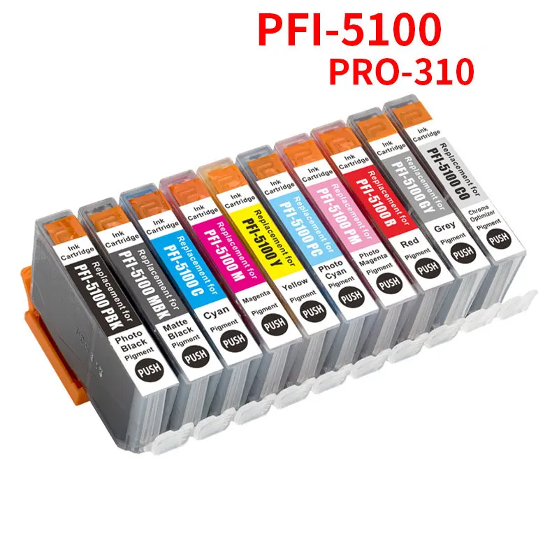 

PFI5100 PFI-5100 PFI 5100 Premium Compatible Color Inkjet Ink Cartridge for Canon imagePROGRAF PRO-310 Printer