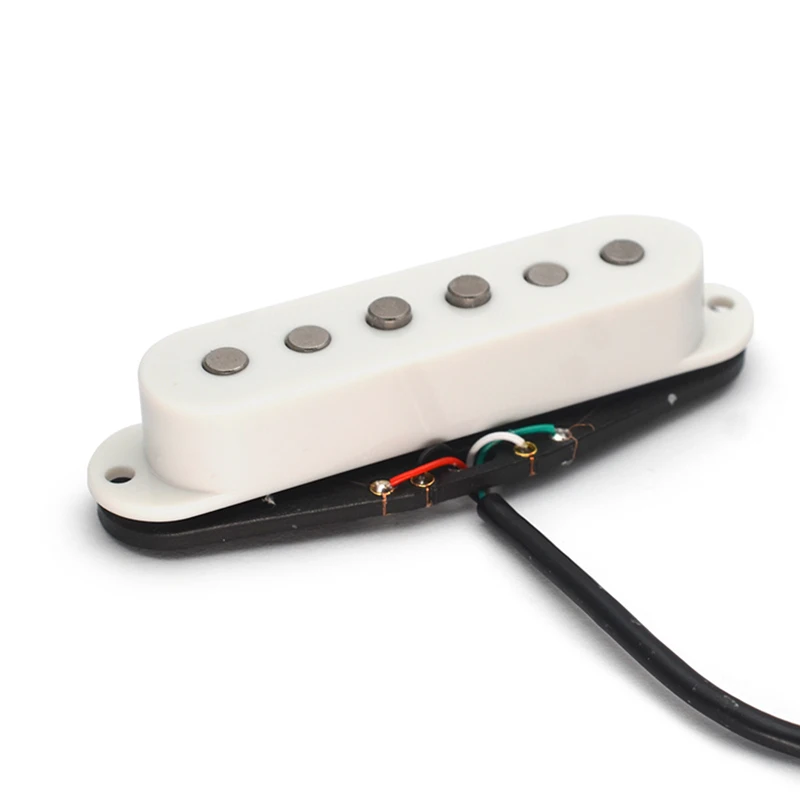 Stacked Pickup for ST Guitar Noise Reduction Alnico 2/5 Staggered Top Pole Pieces Vintage Tone Noiseless Split Coil