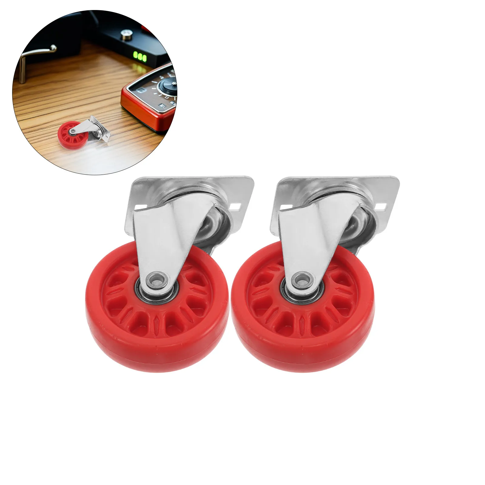 

Nylon Heavy-Duty Swivel Caster Wheel Set 3 Inch Rolling Replacement for Mechanic Creeper Garage Seat Creeper Supply Car Repair