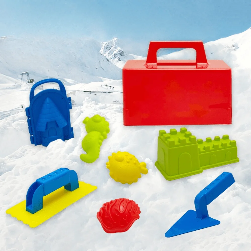 8-teiliges Winter-Schnee-Spielzeugset für Kinder – verdickte Schneeballmacher-Formen, Schaufel für Sand und Schnee, Schneeball-Kampf-Spielset