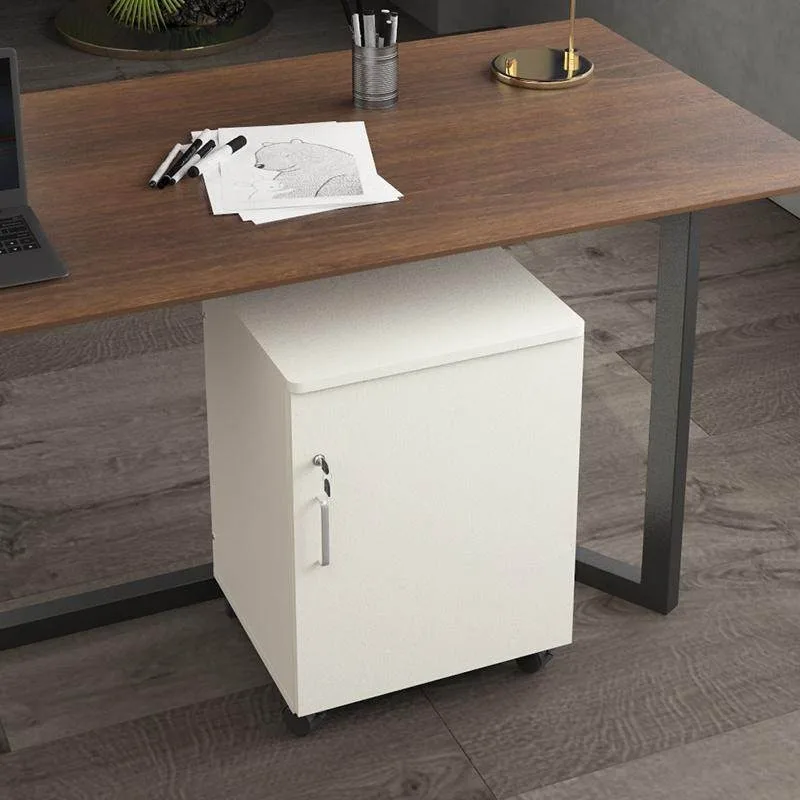 Single-door data cabinet, under-table storage file low mobile office locked floor safe can