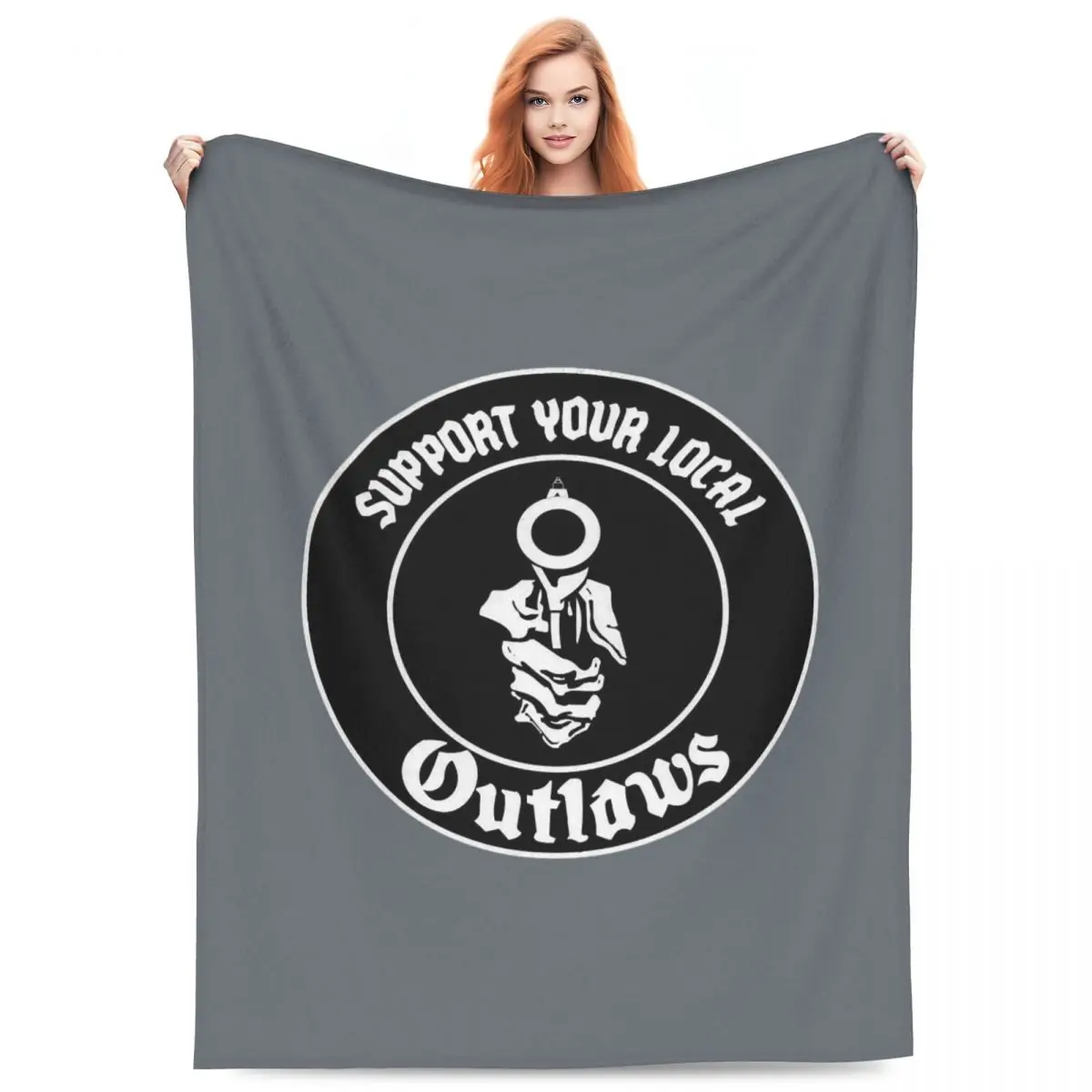 

Одеяла Outlaws Mc Support, мягкое теплое фланелевое одеяло для кровати, гостиной, пикника, путешествий, домашнего дивана