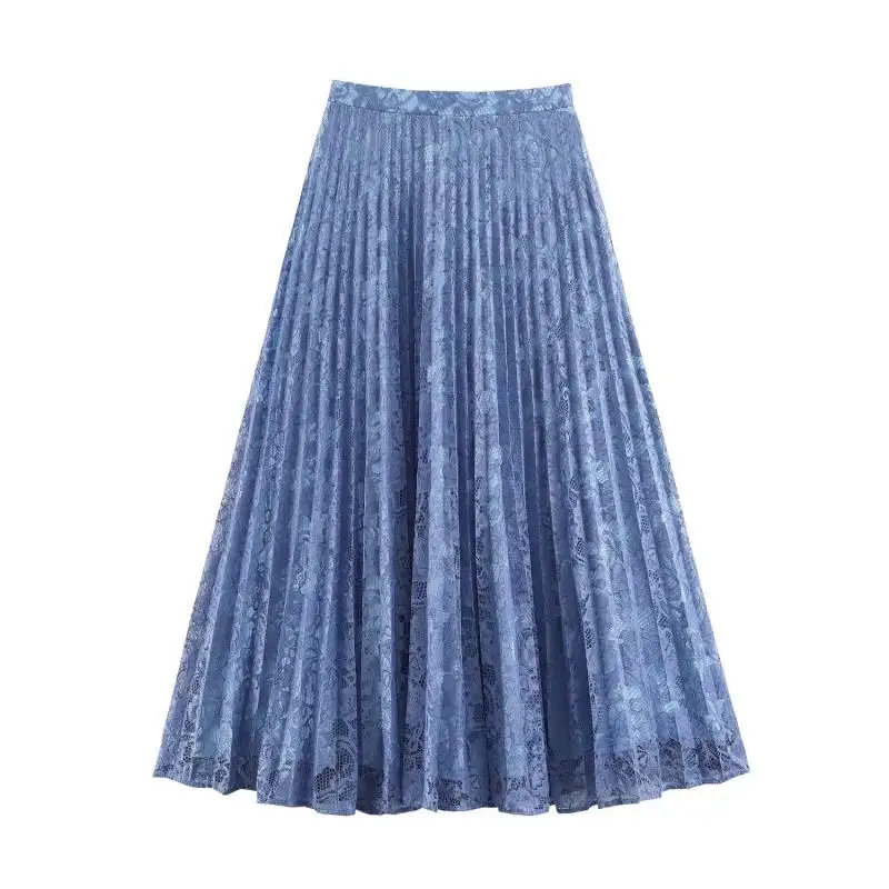 Maxdutti Minimalist Commuting Lace Embroidery Slim Fit Sleeveless Top Vest Skirt Set Southern France Woman Clothes Women's Suit