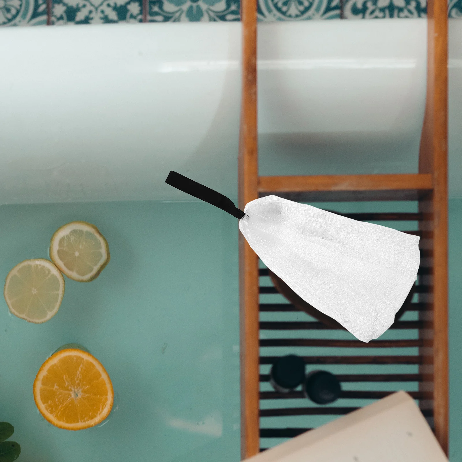 20 قطعة أكياس الصابون الشبكية بطبقة مزدوجة أكياس حمام رغوة ملونة للاستحمام هلام الجسم فرك تخزين كيس فقاعات التوقف خفيفة الوزن #4