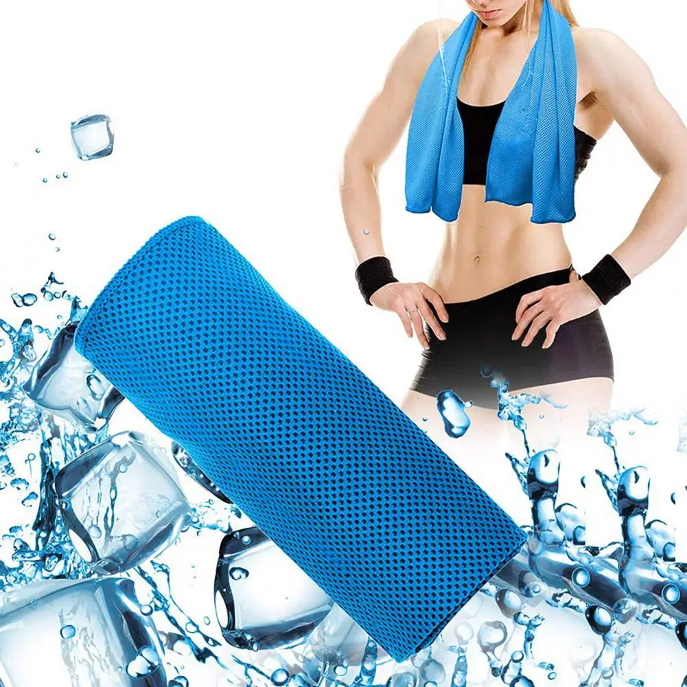 Cooling Towel With Carrying Bag Solid Color Friendly To Skin Shower Towel Quick-Drying Super Absorbent Sports Travel Gym Towel