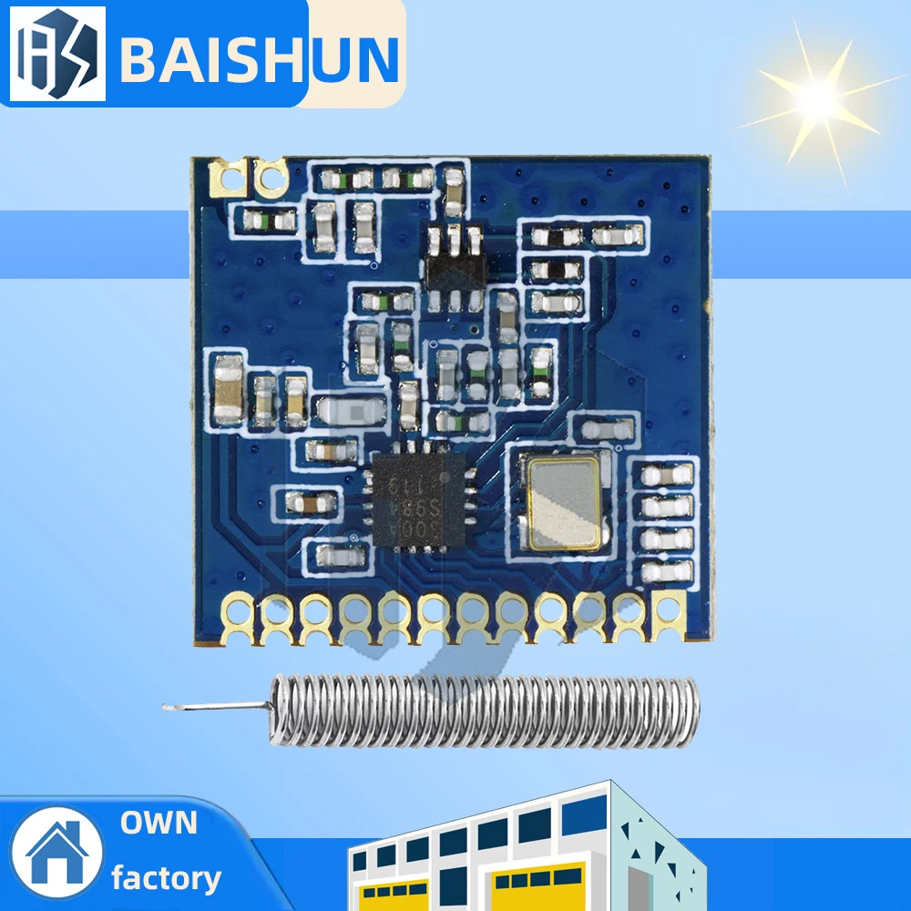 CMT2300A 433MHz Remote Wireless Transceiver Module (SI4438/SI4432/LoRa compatible) - Low power SPI interface ‌