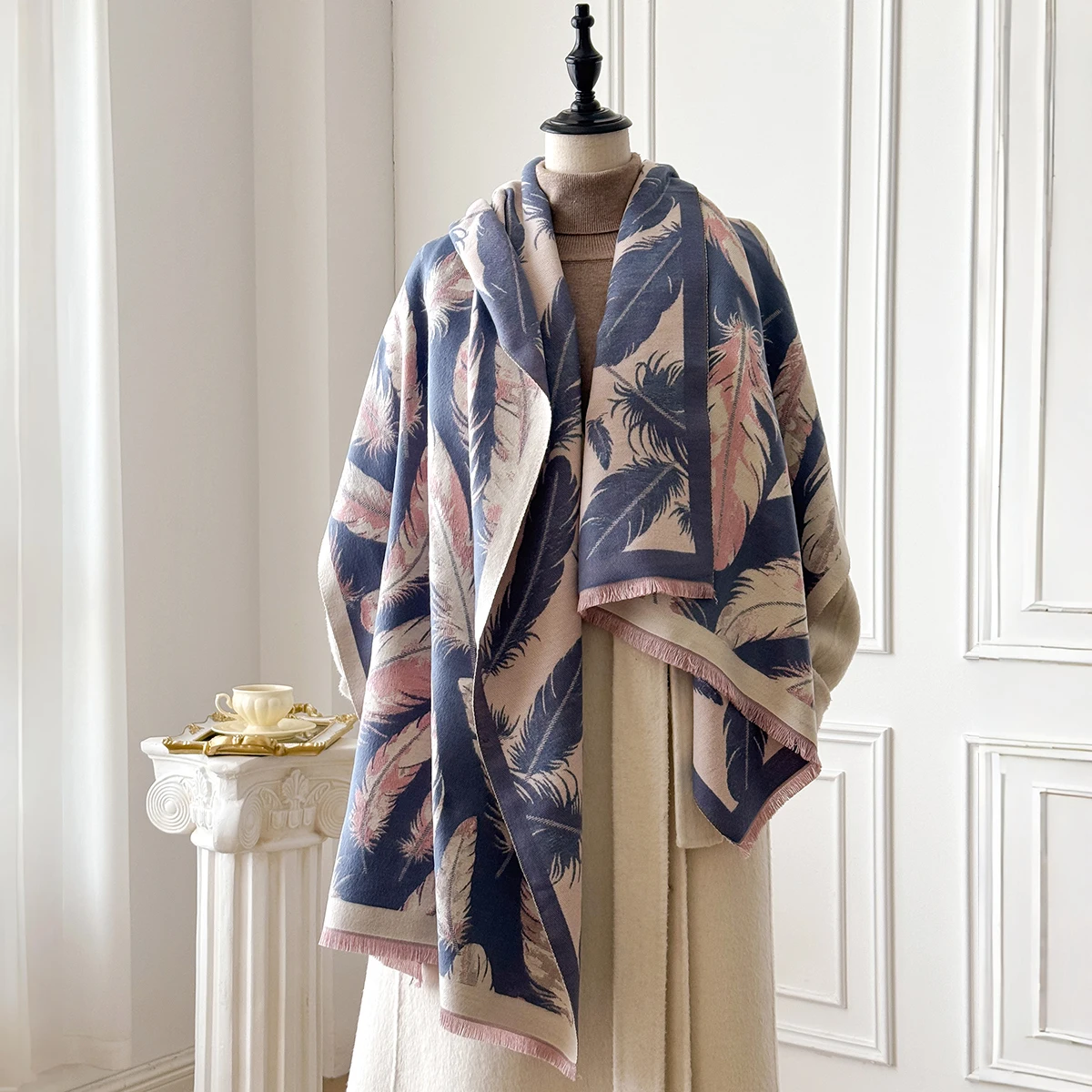 شال شتوي كشمير ماركة فاخرة للس - مراجعة Cashmere Scarf Wrap وسعره