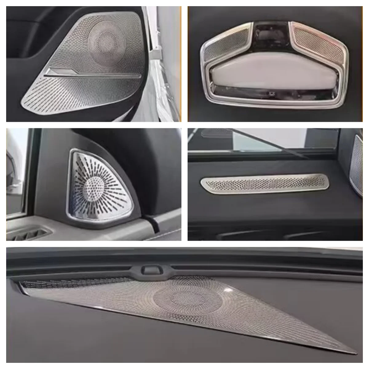 

For Geely Azkarra 2023 2024 Door Instrument panel A-pillar sound reading lampshade Stainless steel anti-scratch trim fittings