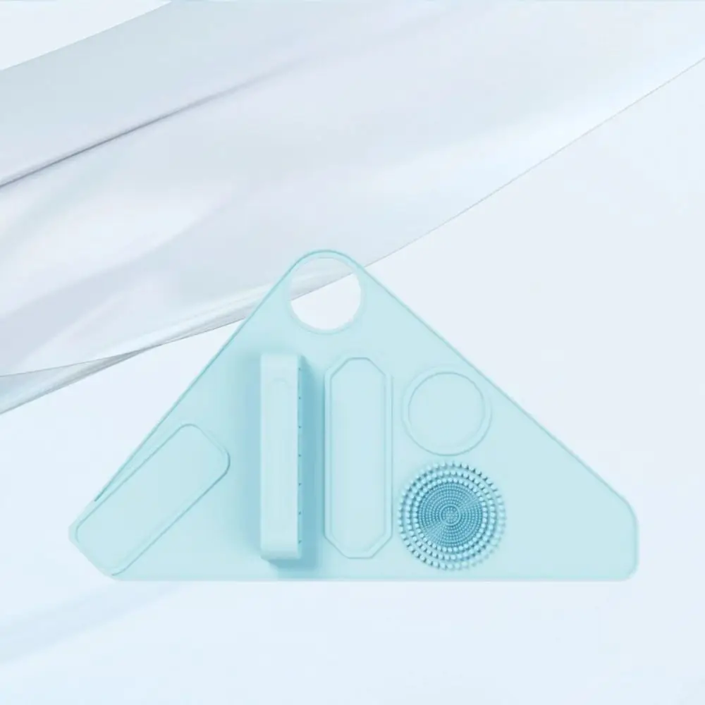 ที่ผสมพาเลทแต่งหน้าแบบมืออาชีพ ซิลิกาเจล ที่วางแปรงแต่งหน้าที่ทนทาน ล้างทำความสะอาดได้ ที่ทำความสะอาดแปรงแต่งหน้าแบบซับโซน