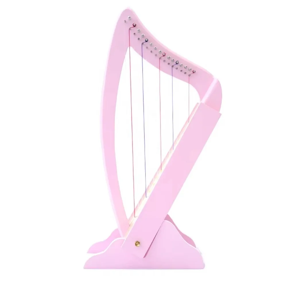 Hot Sale 16-String Pink Lyre Children's Small String Instrument Accessories
