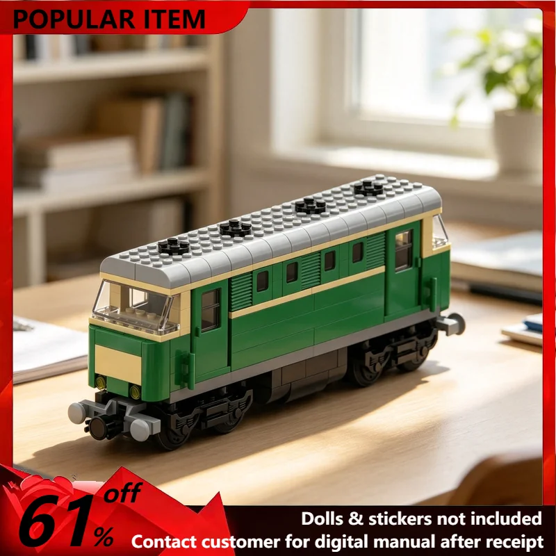249PCS MOC Passenger Train Locomotive Model Building Blocks City Railway Power Engine Vehicle Desktop Display DIY Assembly Gifts