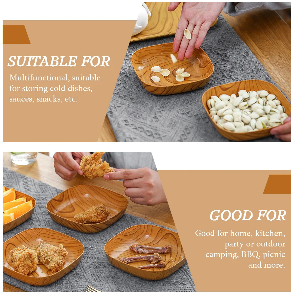 

8pcs Multifunctional Serving Plates Household Food Dishes For Sauces Snacks Pp Material Dinnerware Set Home Kitchen Party