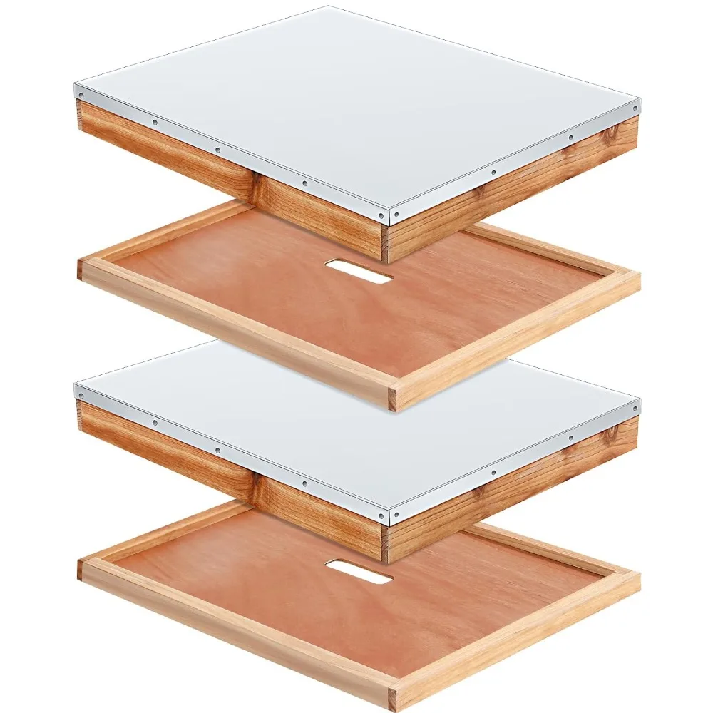 

Telescoping Cover and Beehive Inner Cover for 10 Frame Bee Hive, Mental Hive Cover and Insulation Ventilation Inner Cover Beehiv