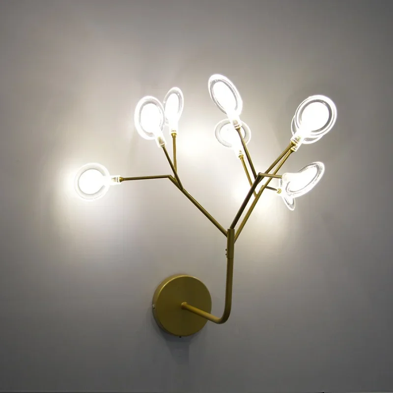 Lampada da parete moderna a LED moda ramo decorazione lucciola illuminazione interna