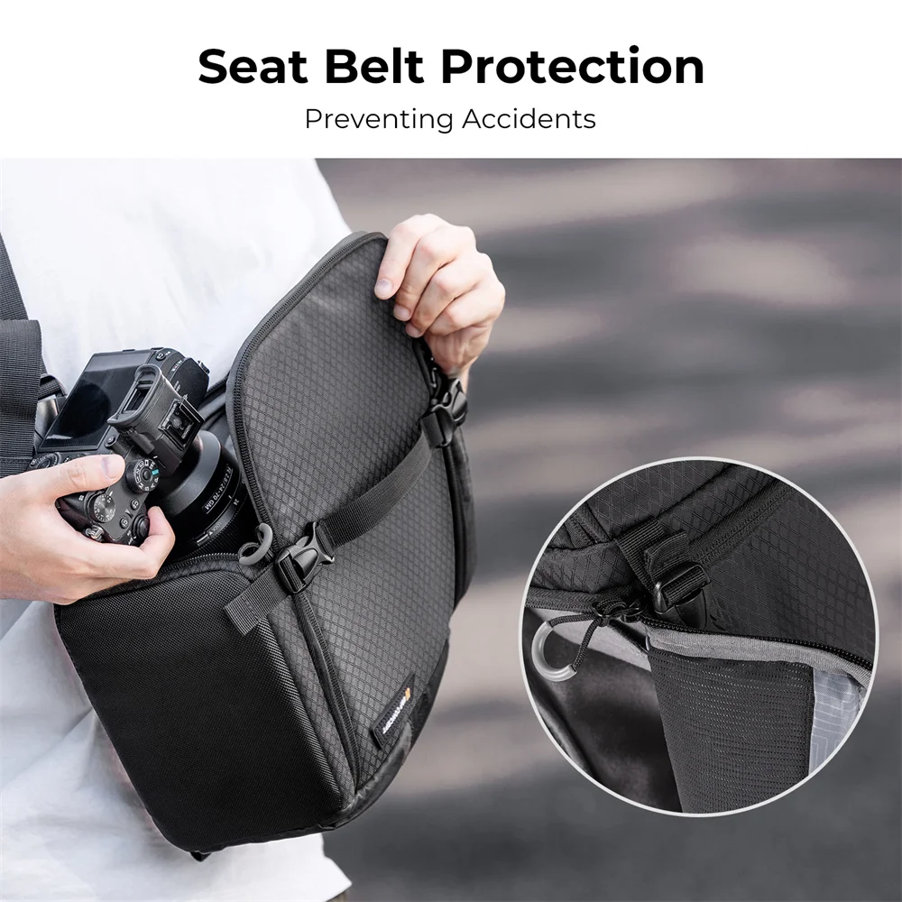 K&F Concept 10L Camera Sling Bag Outdoor Waterproof Crossbody Bag DSLR/SLR Lens Photography Case for Canon/Nikon/Sony Camera Bag