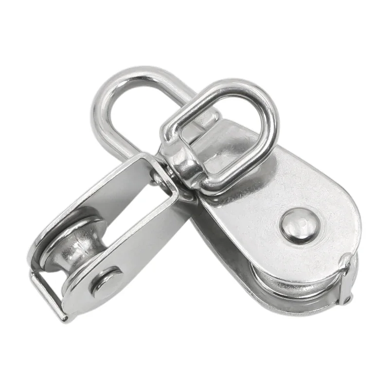 Stainless Steel Wheels Marine Hardware Boat Accessories Rope Sailing Ring Wheels Snatch Pulley Block Pulley Block Lifting Pulley