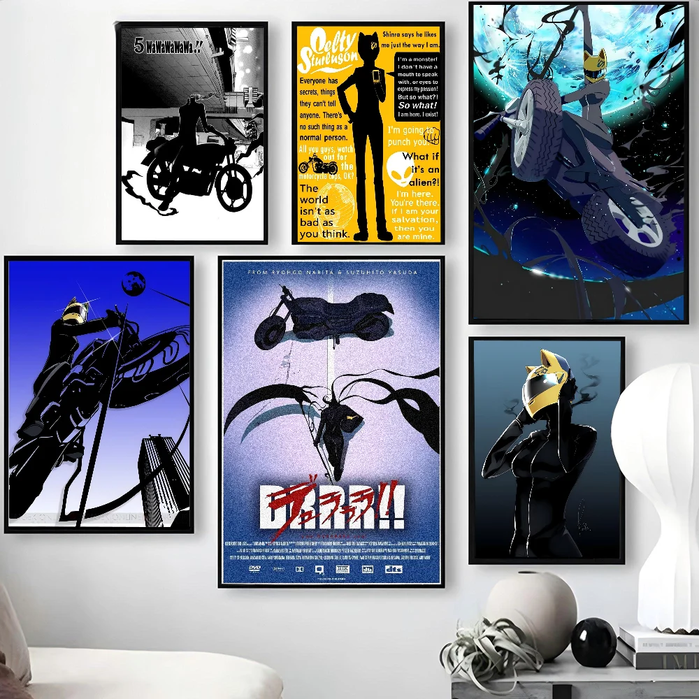 Classic Japanese Anime Durarara Celty Poster Wall Art Home Decor Room Decor Digital Painting Living Room Restaurant Kitchen Art