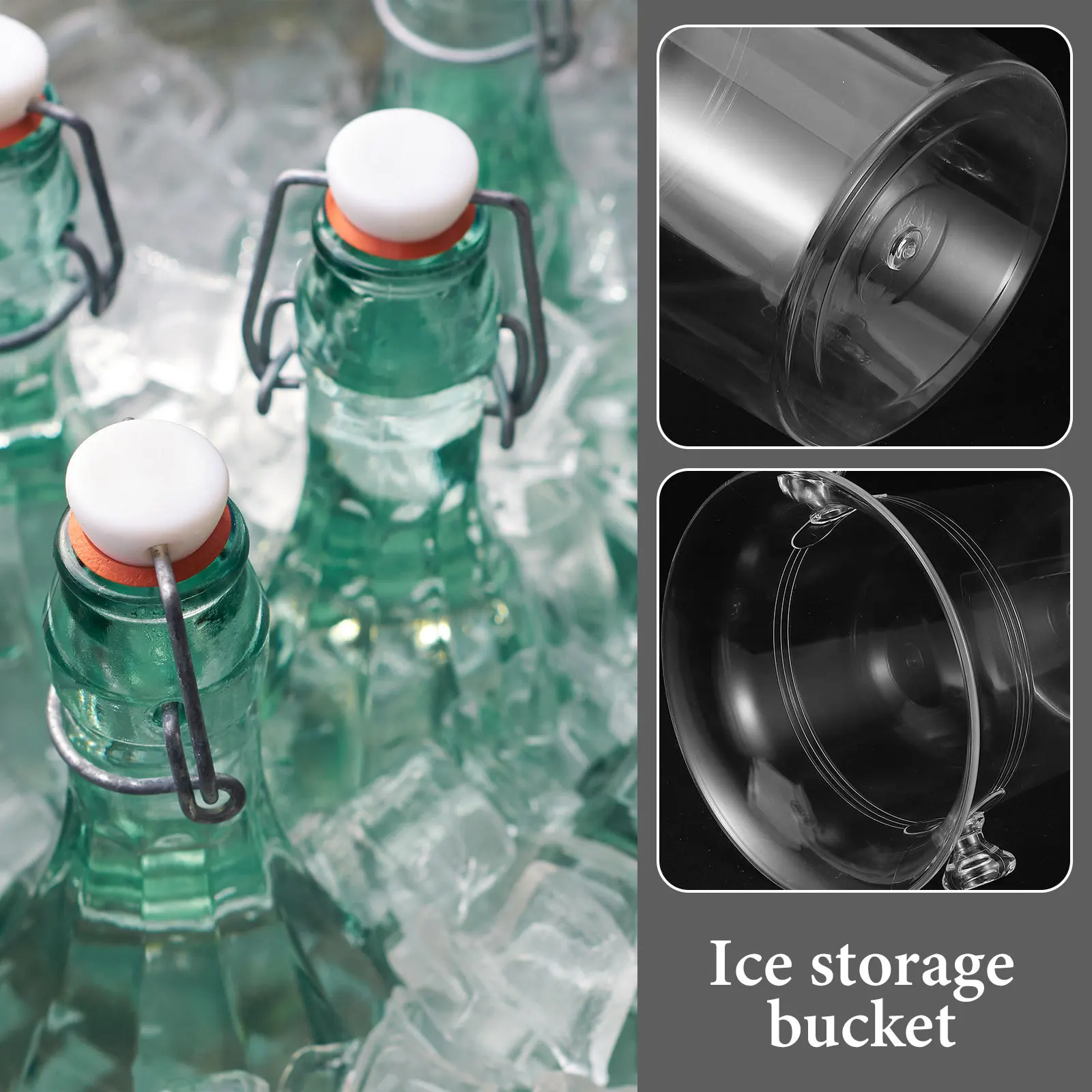 

Acrylic Ice Bucket Large Transparent Container For Wine Beer Cool Drinks Bar Party Ktv Household Plastic Beverage Tub