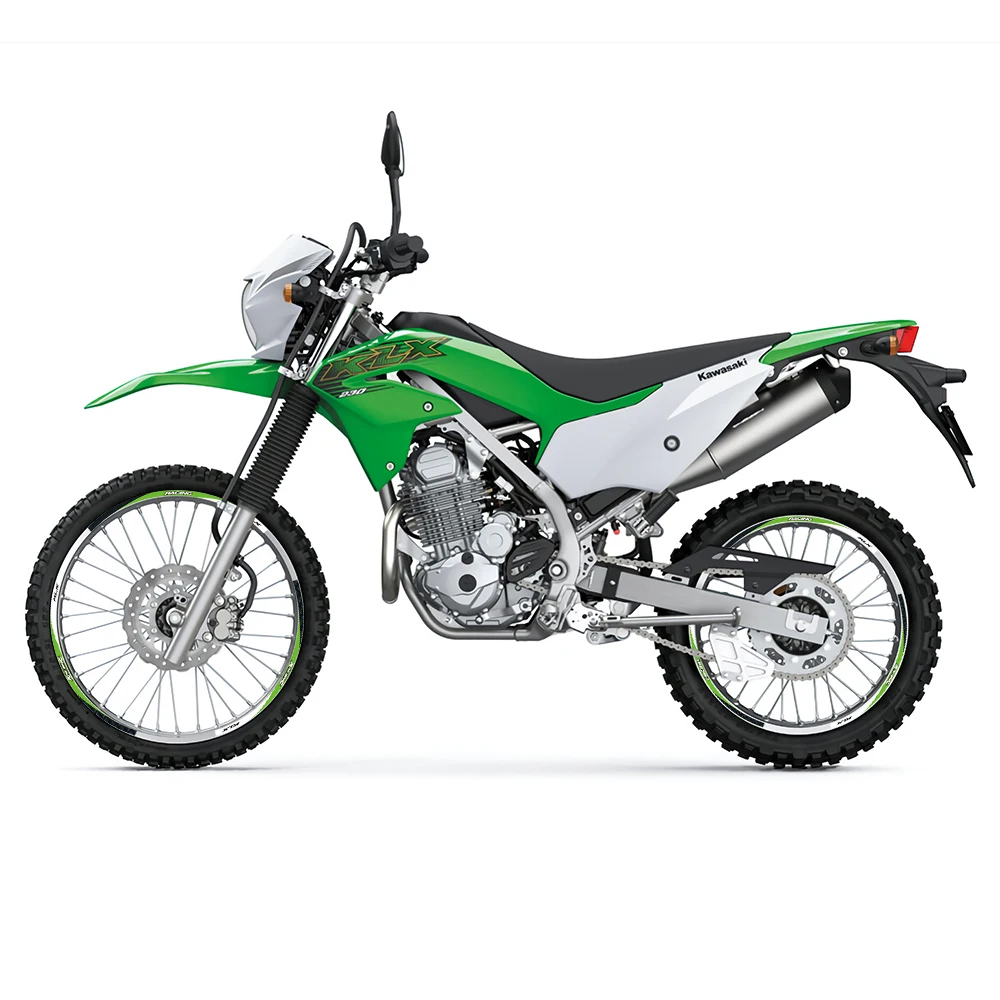 For KAWASAKI KLX 110 125 140 150 250 300 400 450 650 Motorcycle Reflective  Wheel Sticker Hub Decals Rim Stripe Tape Kit