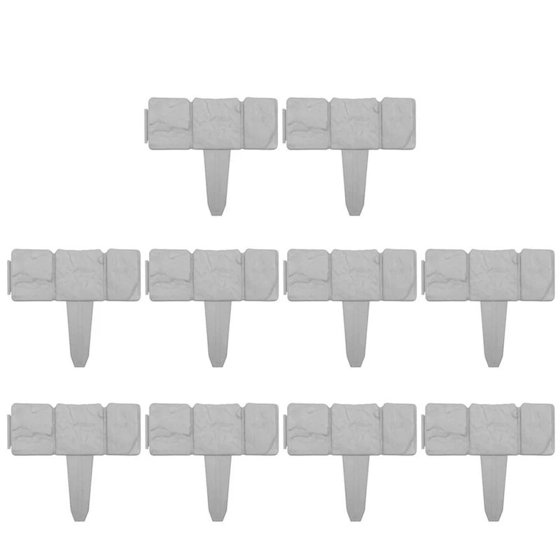 5/10/20 Pcs 모조 돌 효과 잔디 울타리 원예 가장자리 인터록 꽃 Dropshipping