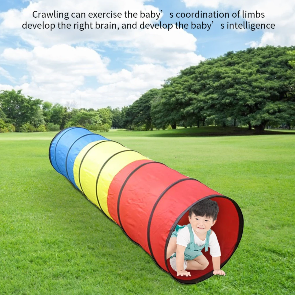 Kids Play Tunnel Tent for Baby or Pet for Toddlers Colorful Pop Up Crawl Toy with Breathable Mesh Collapsible Gift for Game