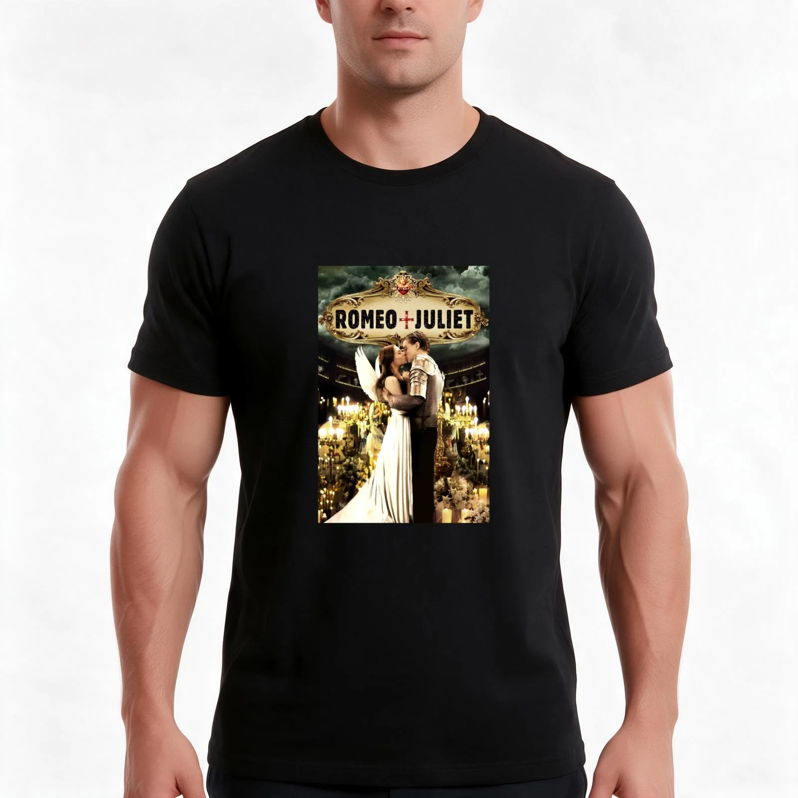 Romeo and Juliet T-Shirt Summer Casual Cotton Tee Oversized Streetwear Tops Vintage Graphic Print Loose Fit Short Sleeve