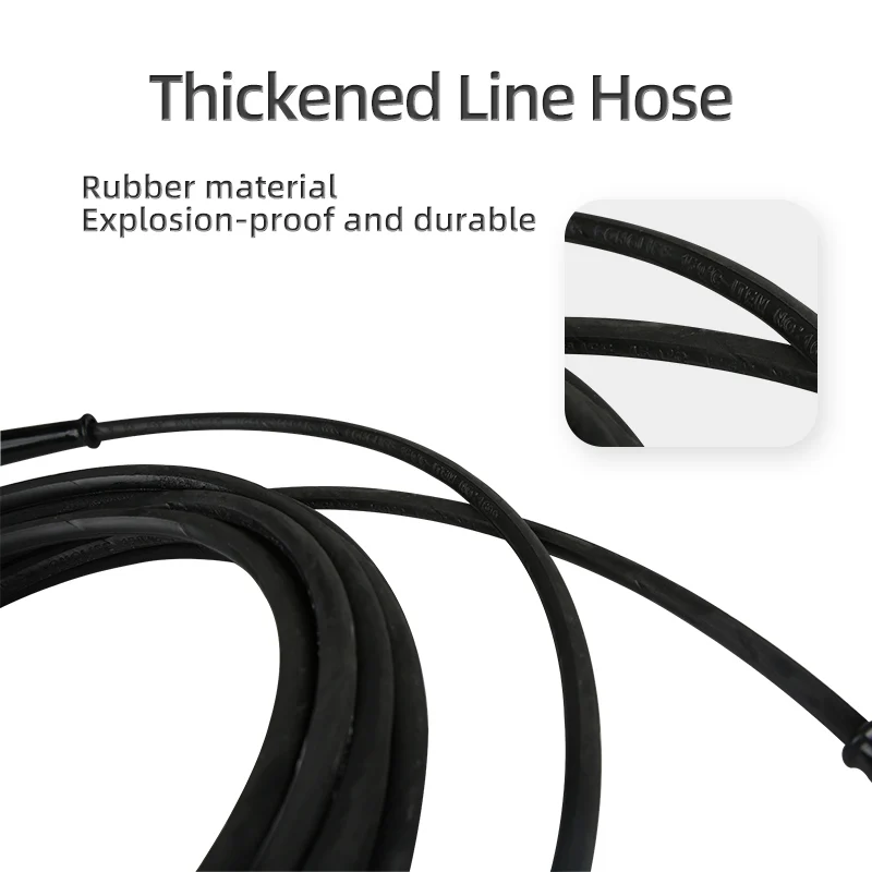 32FT 4351 PSI 300 BAR 1 Layer Steel Hose Adapter Brass M22-14mm High Pressure Washer Hose Explosion Proof Rubber Hose