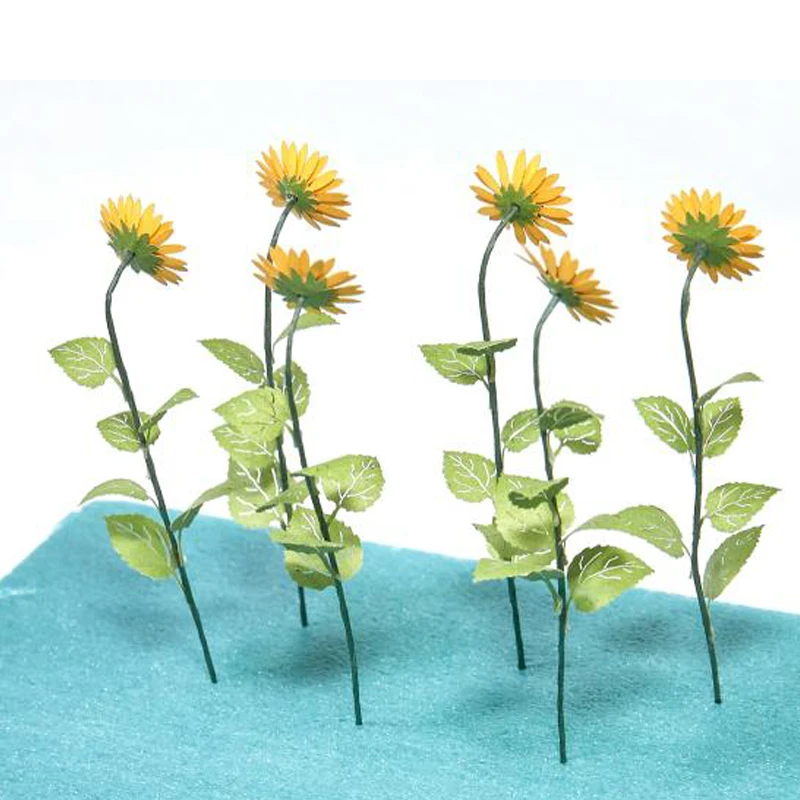 LIANG 0101 Laser+3D-Print Paper Sunflowers(6pcs) for Dioramas Model Scene Decoration Accessories for 1/32 1/35 1/48 Scale Model