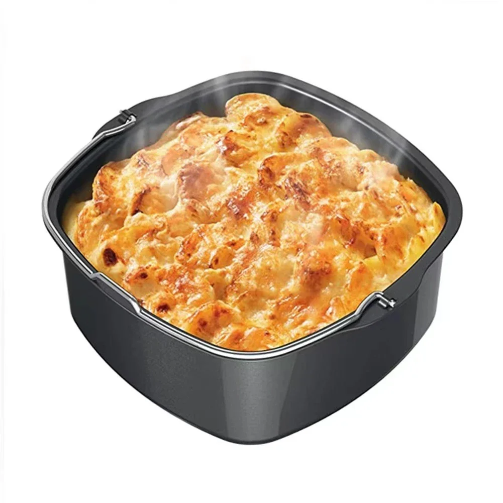 7/8 Inch Non-stick Coated Aluminum Steel Cake Baking Tray Basket Airfryer For Kitchen Baking Dish Air Fryer Accessories