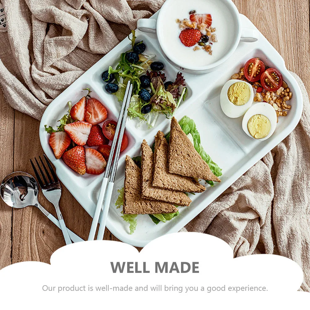 

1 шт., разделенная тарелка для сервировки еды, керамическая практичная обеденная тарелка для завтрака, пельменей, западная еда, домашнее разделенное блюдо