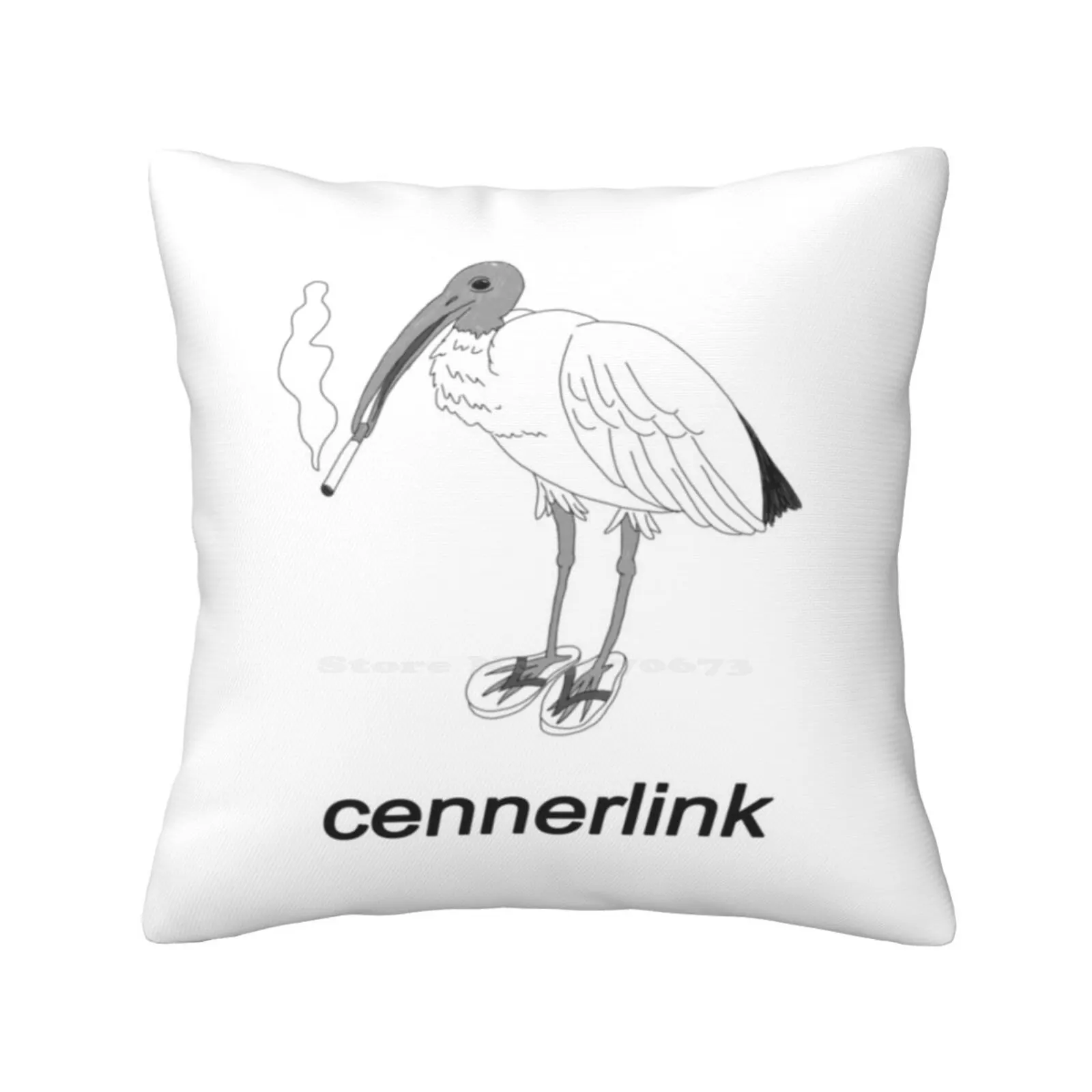 Centrelink Ibis Throw Cushion Pillow Cover Ibis Centrelink Cennerlink Durry Lad Aussie Australian Bird Cigarette Bogan Oz