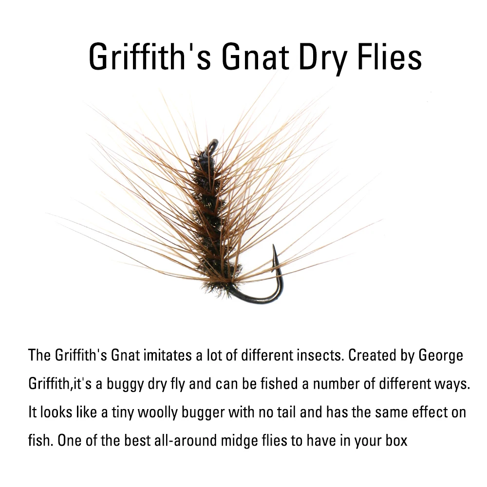 Mosca seca Griffith's Gnat – Imitación realista para trucha en río - imagen 5