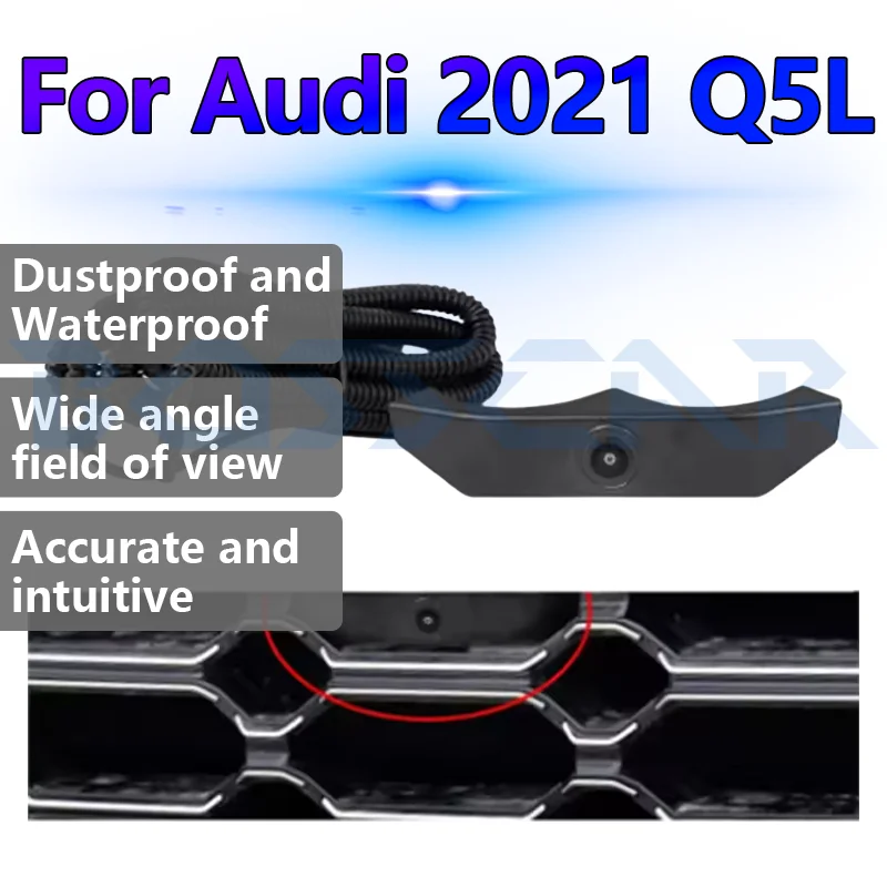 

Автомобильная камера переднего вида для Audi 2021, Q5L AHD 1080P, ночное видение 150 ° Водонепроницаемая система мониторинга парковки с объективом Fisheye HD