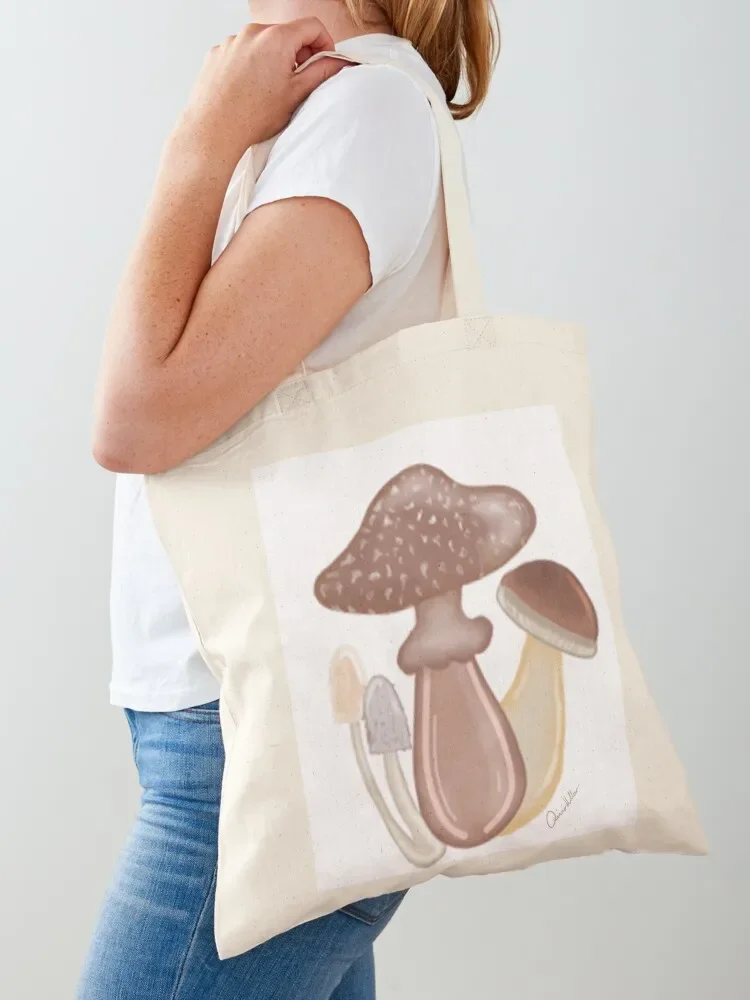 Fall Mushrooms Tote Bag tote bags aesthetic shopping bags foldable shopper bag women canvas personalized tote Bag