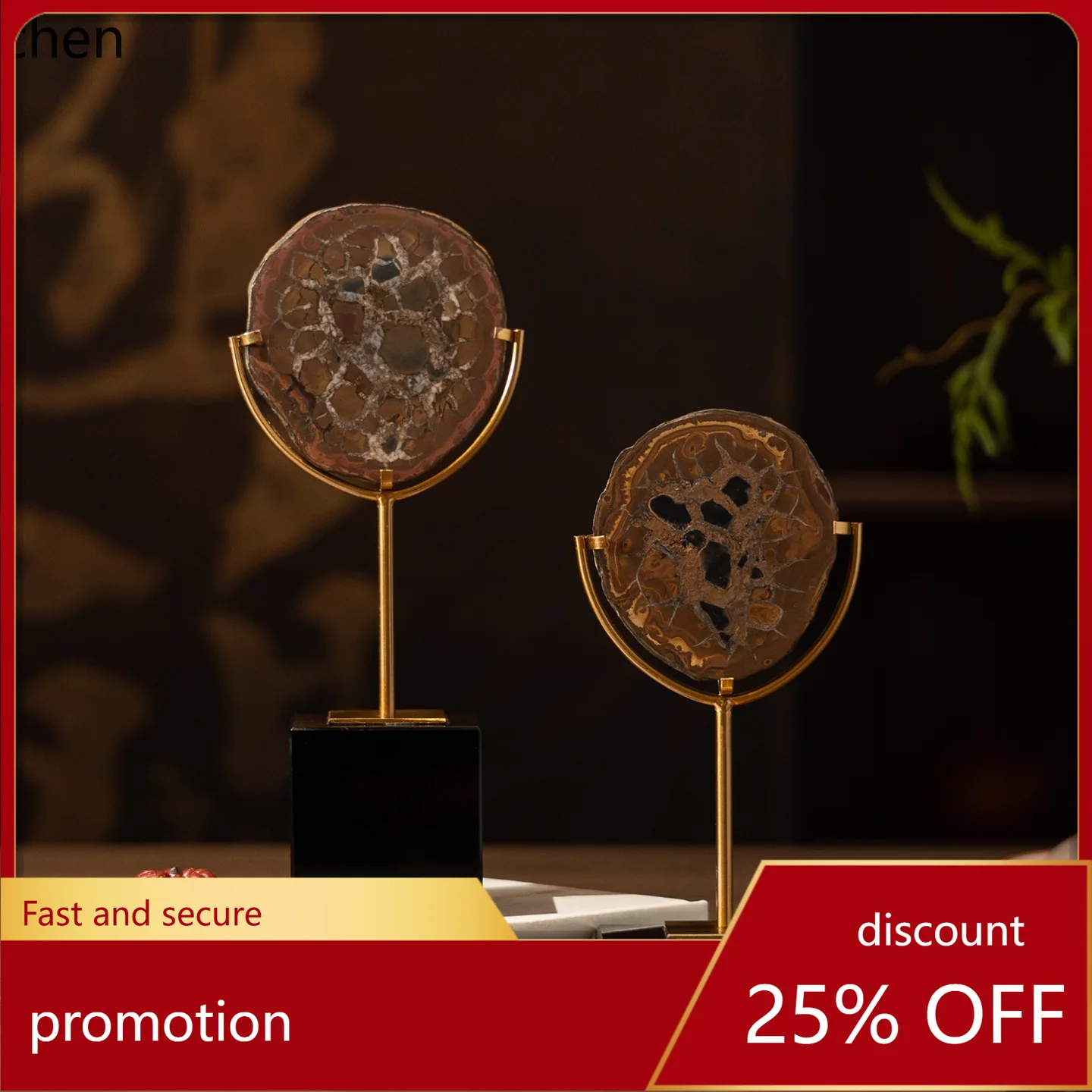 

CZ Tea Room Home Decor New Chinese Style Monstera Small Ornament Study Desk Art Decoration