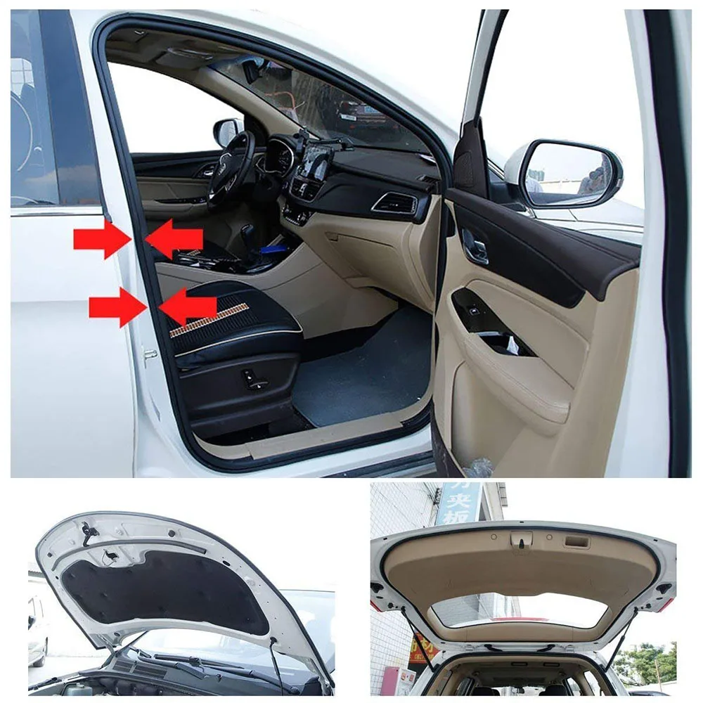 Car Door Soundproof weatherstripping Rubber Seal Car Door Sound Insulation Rubber Sealing Seal Auto Trunk Hood Sealing