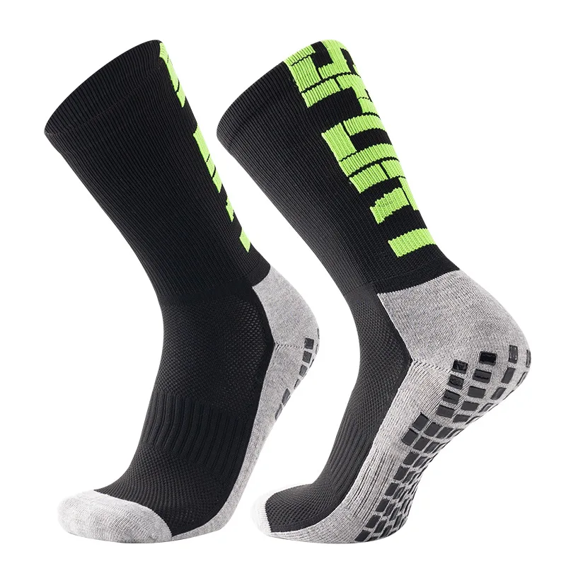 3 Pairs Premium Football Socks with Anti-Slip Gel and Thick Towel Bottom - Ultimate Comfort and Grip for Athletes